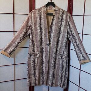 Blank NYC Faux Snakeskin Trench Coat
